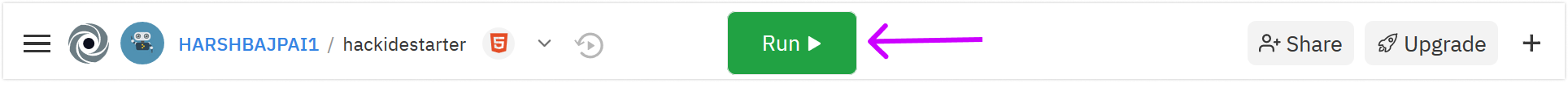 click run button image